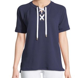 MICHAEL Michael Kors Short-Sleeve navy knit top
